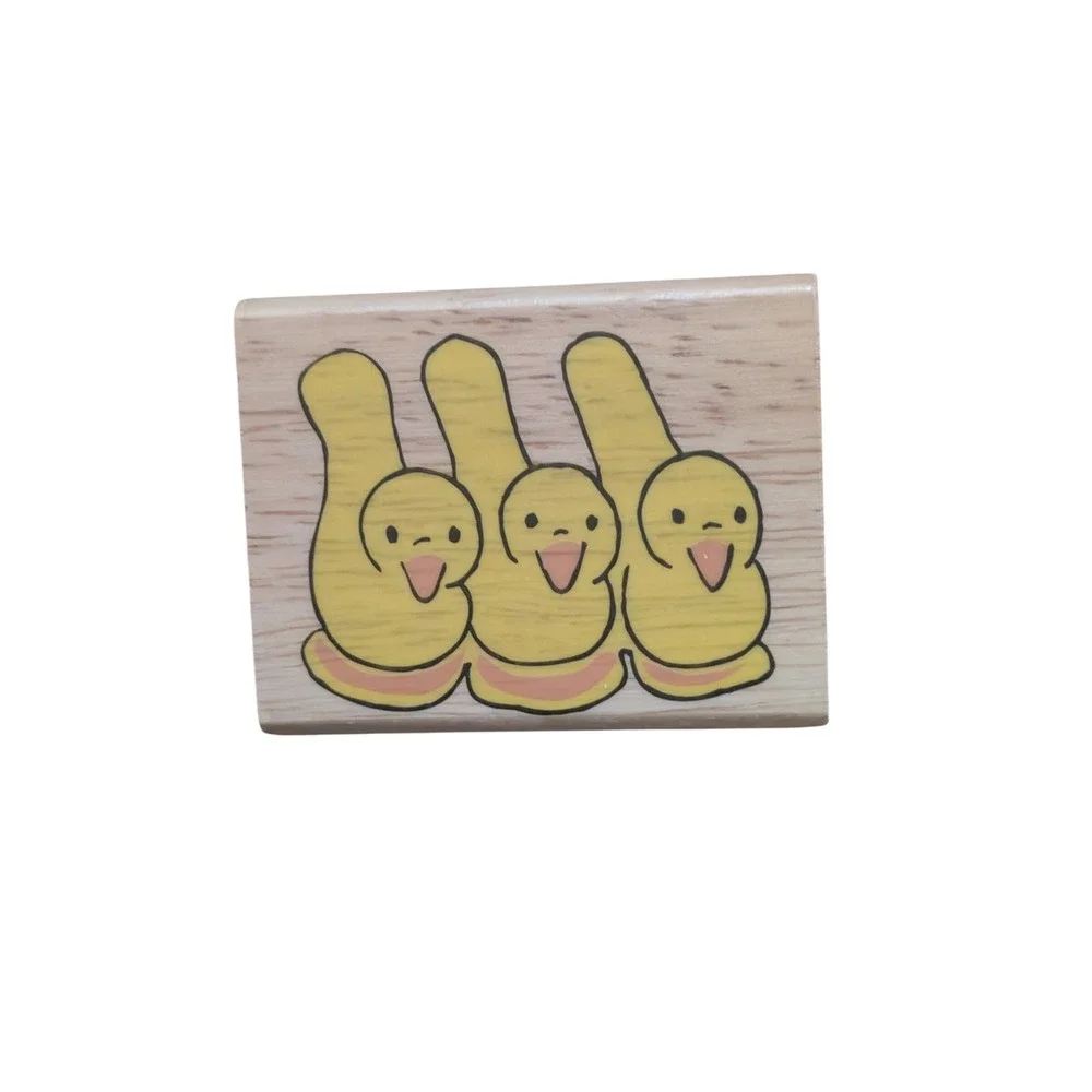 Canadian Maple Collection Wood Rubber Stamps Halloween Cat Duck School 90s Style